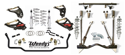 1955-57 Chevy Woody's Hot Rodz 4-Corner Coilover Suspension Package
