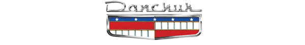 Danchuk Trunk Vee Chrome - 1956 Chevy V8 (Good)